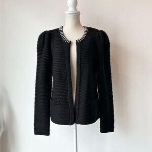 Express Black Chunky Knit Pearl Sweater